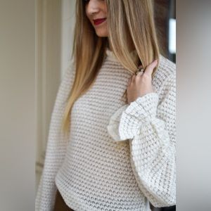 NWT Ulla Johnson Laila Ruffled Alpaca-Blend Sweater